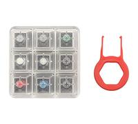 Oikabio Testeur de clavier en acrylique avec 9 capuchons en plastique transparent pour commutateurs Cherry MX