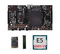 Oikabio X79 H61 BTC Carte mère 5X PCIE Support 3060 3070 3080 Carte graphique avec E5 2603 V2 CPU RECC 8 Go DDR3 RAM 120 G SSD