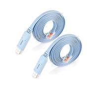 OIKWAN Lot de 2 câbles de console USB vers RJ45, outil essentiel pour Cisco, NETGEAR, Ubiquiti, LINKSYS, TP-Link, connexion de routeurs/commutateurs, compatible avec les ordinateurs portables Windows,