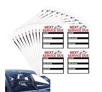 Oil Change Stickers For Windshield - 40PCS 2x2 Inch Easy-to-use Service Reminder Stickers - Effortless Next Service Due Labels, Easy To Write On, Window Labels For Car Auto Vehicle