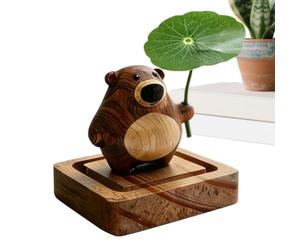 Oil Diffuser - Wooden Bear Aromatherapy, Cute Desk Scent, Essential Oil Diffuser | High Value Relaxing Fragrance Accessory for Desk Living Room Bedroom Office Bathroom Indoor Travel