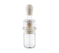 Oil Dispenser with Brush - 300ml 2-in-1 Silicone Basting Bottle for Easy Control, BBQ Grilling Sauce Application, Cooking Gadget for Kitchen Home Fryer, Transparent, Portable Use