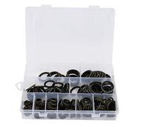 Oil Drain Plug Gasket Washer Set 180pcs | M6 - M24 Bonded Closure Rings Protection - Oxidation/Protection - Leak | Zinc Plated Steel Rubber Washers for Automotive Oil Changes /