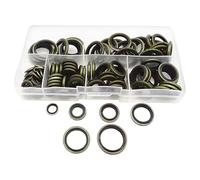 Oil Drain Plug Washer Gaskets, Sealing Gasket Kit M6 M8 M10 M12 M14 M16, 100-Piece Automotive Replacement Set, Leak-Proof Design, Compact Ideal for Car Maintenance, Engine Repair