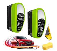 Oil-Free Car Glass Brushes, Upgrade 2.0 Clear Vision Glass Cleaner, Oil Film Cleaning Brush for Auto, Car Windshield Cleaning Brush, Improves Clarity (2)