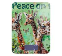 Oil Giraffe Peace on Earth Balance alimentaire étanche Vert 5 kg/5 g Balance de cuisine pour usage domestique avec 4 unités pour la cuisson des expresso (piles non incluses)