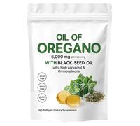 Oil of Oregano Softgels,Huile de graines d'origan,huile d'origan 6000 mg d'huile de graines noires, Oregano Oil Capsules d'origan bio végétaliennes,riche en nutriments expérience de bien-être amélioré