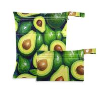 Oil on Green Avocado prop1 Lot de 2 sacs à linge essentiels de voyage pour bébés avec poignées pour le yoga