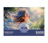 Oil Painting in The Style of Girl 1000 Pcs Carton Premium Lot de Puzzles Greek Goddess in White Dress Stimulant Et Éducatif Jeu Créatif Puzzles As Birthday Gifts 38x26cm/1000pcs