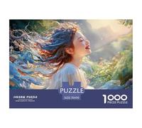 Oil Painting in The Style of Girl 1000 Pièces Carton Extra-épais Lot de Puzzles Greek Goddess in White Dress Stimulant Et Éducatif Défi Unique Puzzles As Birthday Gifts 70x50cm/1000pcs