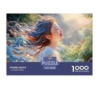 Oil Painting in The Style of Girl 1000 Pièces Carton Premium Coffret De Puzzles Greek Goddess in White Dress Stimulant Et Éducatif Jeu Créatif Puzzles As Birthday Gifts 52x38cm/1000pcs