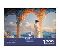 Oil Painting of A Girl 1000 Pièces Carton Extra-épais Lot de Puzzles Greek Goddess in White Dress Stimulant Et Éducatif Jeu Créatif Puzzles As Birthday Gifts 70x50cm/1000pcs