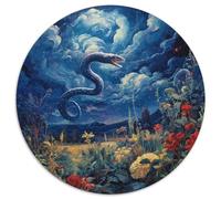 Oil Painting Snake 1000 Pièces Puzzle Rond Cadeau Irrégulière Puzzle Circulaire Unique Adulte 1000pcs (67.5x67.5cm)