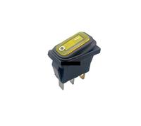 Oil proof power supply with rocker switch KCD3 two gear with light and high current NWPNLXEA(Gelb,2 legs without light)