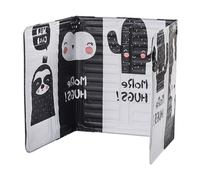 Oil Splatter Screen for Stove | 3 Panel Aluminum Foil Splatter Guard Blocks Grease & Helps Avoid Fires | Kitchen Splatter Guard for Frying Pan/Skillet/Pot | Foldable & Easy (Black and White
