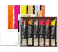 Oil Sticks Fluorescents & Metallics Set 6 Pcs,Huile Bâtons Artistes Peinture À L'huile