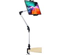 Oilcan Support Tablette Bras Articulé Réglable, Porte Tablette Table Lit en Aluminium avec Bras Pivotant à 360° Pliable, pour iPad Pro 12.9 Air Mini, Lenovo, Huawei, iPhone 4-13" Téléphone & Tablet