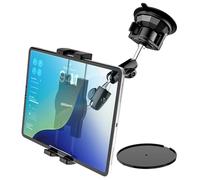 Oilcan Support Tablette Ventouse Forte, Avant Support iPad Pare-Brise Tableau de Bord Fenêtre avec Bras en Métal Réglable, pour iPad Pro Air Mini, Galaxy Tab, Fire HD, Téléphone, 4-12.9"