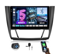OiLiehu 4G+128G Android 15 Autoradio pour BMW Series 1 E81 E82 E87 E88 2008-2012 avec CarPlay Android Auto sans Fil, 9“ IPS Écran Tactile Radio avec GPS WiFi Bluetooth Lien Miroir FM/RDS EQ SWC Caméra