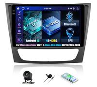 OiLiehu 4G+128G Android 15 Autoradio pour Mercedes Benz W211 E-Class CLS-Class W219 2005-2008 avec CarPlay Android Auto sans Fil, 9“ IPS Écran Tactile avec GPS WiFi Bluetooth FM/RDS EQ SWC Caméra