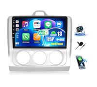 OiLiehu 4G+64G/8 Cœurs Android 13 Dab Autoradio pour Ford Focus MK2 Exi MT 2004-2011 avec CarPlay Android Auto sans Fil, 9“ Écran Tactile avec GPS WiFi Bluetooth FM/RDS/Dab DSP EQ SWC Caméra Arrière