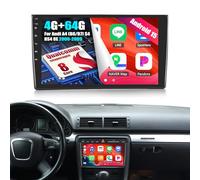 OiLiehu 4G+64G/8 Cœurs Qualcomm Android 15 Autoradio pour Audi A4 (B6/B7) S4 RS4 8E 2000-2009 avec CarPlay Android Auto sans Fil, 9“ Écran Tactile avec GPS WiFi Bluetooth FM/RDS DSP EQ SWC Caméra