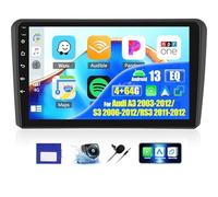 OiLiehu 4G+64G Android 13 Autoradio pour Audi A3 2003-2012/S3 2006-2012/RS3 2011-2012 avec CarPlay Android Auto sans Fil, 9“ IPS Écran Tactile avec GPS WiFi Bluetooth FM/RDS EQ SWC Caméra Arrière