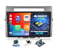 OiLiehu 4G+64G Android 13 Autoradio pour Toyota Corolla Verso 2004-2009 avec CarPlay Android Auto sans Fil, 9“ IPS Écran Tactile Radio avec GPS WiFi Lien Miroir Bluetooth FM/RDS EQ SWC Caméra Arrière