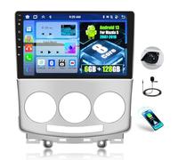OiLiehu 6G+128G 8 Cœurs Android 13 Autoradio pour Mazda 5 2007-2010 avec CarPlay Android Auto sans Fil, 9“ IPS Écran Tactile avec GPS WiFi Lien Miroir Bluetooth FM/RDS DSP EQ SWC Caméra Arrière