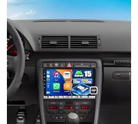 OiLiehu 6G+128G 8 Cœurs Android 15 Autoradio pour Audi A4 (B6/B7) S4 RS4 8E 2000-2009 avec CarPlay Android Auto sans Fil, 9“ Écran Tactile avec GPS WiFi Bluetooth Lien Miroir FM RDS DSP EQ SWC Caméra