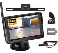 OiLiehu Caméra de Recul sans Fil, Moniteur HD 5", 1080P 120° Grand Angle Caméra Arrière pour Vision Nocturne Infrarouge, Étanche IP68, Caméra de Recul Kit pour Petite Voiture DC 12V