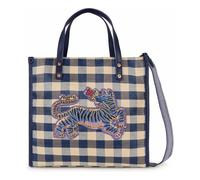 Oilily Check Sac de shopper 30 cm bleu