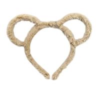 Oilmal Serre-tête rond en peluche épaisse pour femme avec oreilles d'ours de souris