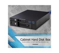 Oimaster MR-6203 Boîtier de Disque Dur pour Rack de Disque Dur 2,5/3,5 Pouces Boîtier de Disque Dur SSD à Double Disque Optique pour Ordinateur de
