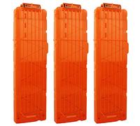 OIMIO Lot de 3 clips de chargeur de 18 fléchettes à recharge rapide pour Nerf n-Strike Elite Blaster Transparent (Orange)