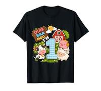 Oink Baa Moo I'm 1 Farm 1st Birthday Kids 1 yrs Old Party T-Shirt