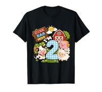 Oink Baa Moo I'm 2 Farm 2nd Birthday Kids 2 yrs Old Party T-Shirt
