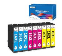 OINKWERE 16XL Cartouches d’encre compatibles avec Epson 16XL Multipack pour Workforce WF-2760 WF-2630 WF-2660 WF-2510 WF-2750 WF-2540 WF-2530 WF-2650 WF-2010 WF-2520 (pack de 9)