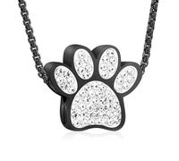 Oinsi Pendentif funéraire pour cendres de chien/chat avec infini, Acier inoxydable, Pas de gemme