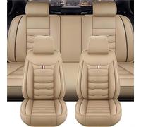 OINTJWWO Voiture Ensembles De Housses Siège pour Audi A4 B6 Cabriolet 2002-2006, Cuir Housses De Siège Avant Et ArrièRe Imperméable Respirant Antidérapants Protection Couvre Accessoires,C/Beige