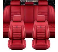 OINTJWWO Voiture Ensembles De Housses Siège pour Audi A4 B6 Cabriolet 2002-2006, Cuir Housses De Siège Avant Et ArrièRe Imperméable Respirant Antidérapants Protection Couvre Accessoires,F/Red