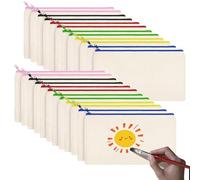 OIODKDEF Sac en tissu vierge DIY, Multicolore - 22 pièces, tous les jours