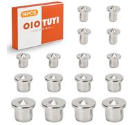 OioTuyi Lot de 16 pointes de centrage de chevilles, 6/8/10/12 mm, pointes de centrage de chevilles en bois, kit de pose de chevilles, marqueurs de chevilles, pour outils de perçage du bois
