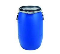 OIPPS 60 Litre Baril Fût Bidon en Plastique Bleu Qualité Alimentaire Ouverture Totale…