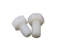 oipwtfbq 2/10/20 pièces M5 M6 M8 M10 M12 Nylon Boulon Hexagonal Nylon Boulon Hexagonal vis en Plastique Blanc Couleur Nylon(M8x25 (20pcs))
