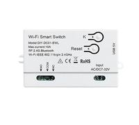 Oiqippnbv 1 interrupteur intelligent WiFi DIY 1 CH 7-32 V 2.4G WiFi en plastique blanc pour la maison IFTT