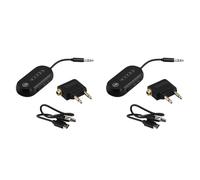 Oiqippnbv 2 x 2 en 1 Bluetooth 5.4 émetteur-récepteur audio 3,5 mm AUX Jack avion adaptateur sans fil micro pour TV voiture PC casque