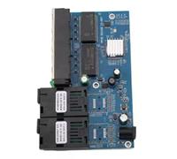 Oiqippnbv Commutateur Gigabit Fast Ethernet Fibre Inverse POE Convertisseur monomode 2FiberOptic Ports Convertisseur