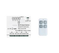 Oiqippnbv Commutateur intelligent WiFi 4 canaux + télécommande 7-32 V USB 5 V 2,4 G Module domotique WiFi pour IFTT Home Easy Install