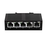 Oiqippnbv Commutateur RéSeau 5 Ports 100Mbps Ethernet Commutateur de Qualité Industrielle SéParateur de RéSeau Industriel de Type Rail Non GéRé Prise UE